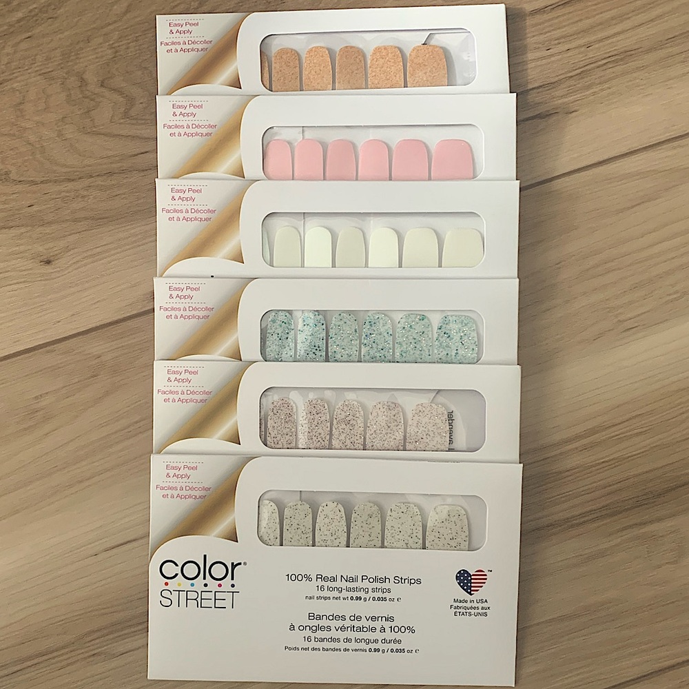 Color Street sheer glitter/shimmer Bundle of 6